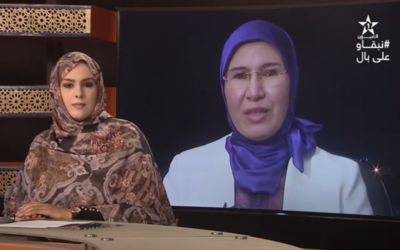 The Minister Mrs. Nezha El Ouafi guest of the evening news at Laayoune Channel