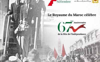 The Moroccan people commemorate, this 18th of November, 2022, the 67th anniversary of Independence Day, which constitutes a milestone in the history of Morocco and an occasion to evoke the great sacrifices that were made in order to defend the country’s unity and sovereignty.