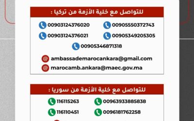 Earthquake in Türkiye and Syria: set up crisis units at the disposal of the Moroccan community