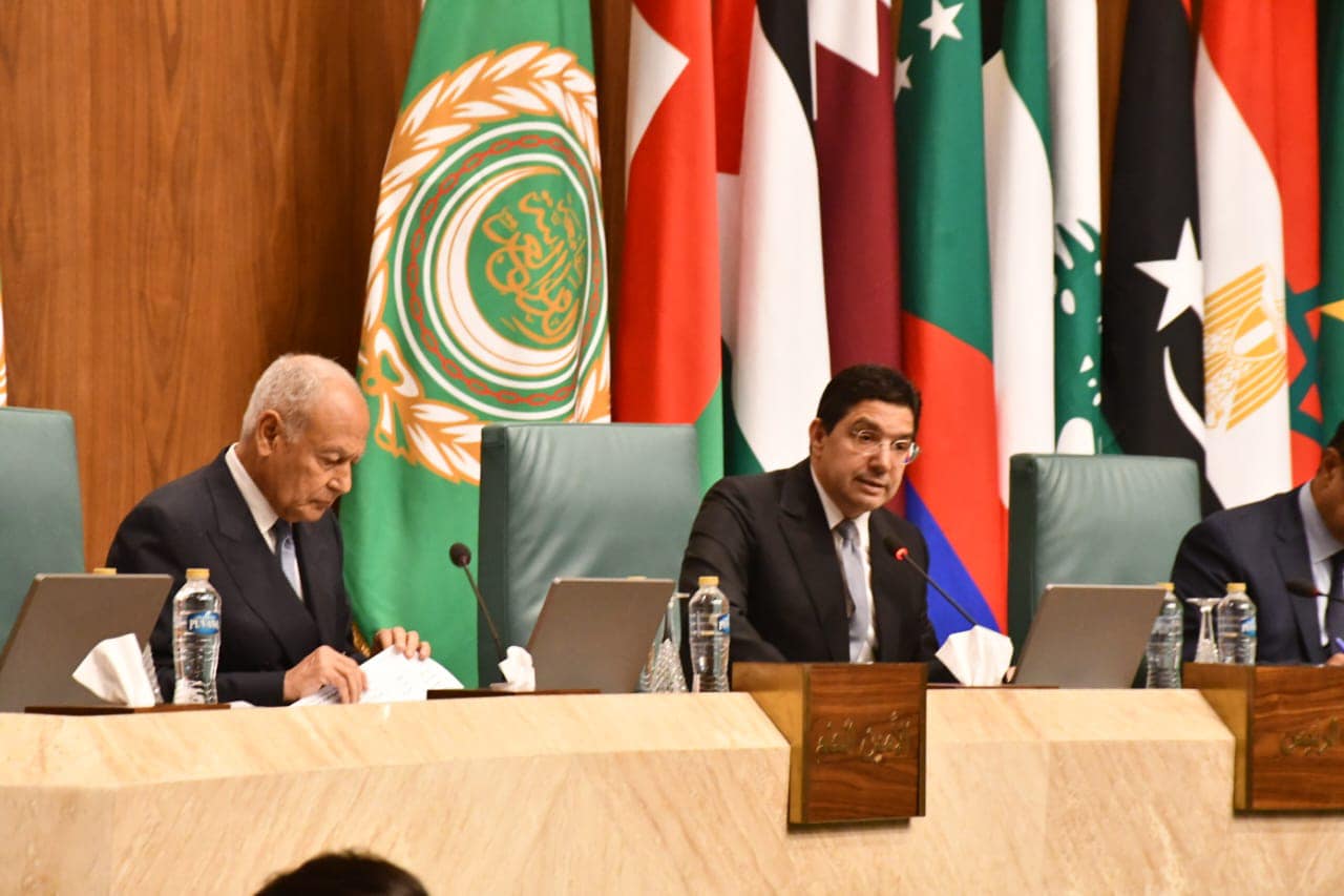 السيد ناصر بوريطة يلقي كلمة خلال افتتاح أعمال الدورة 161 لمجلس جامعة الدول العربية على مستوى وزراء الخارجية